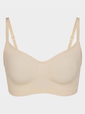 SKIMS Seamless Sculpt Pullover Bra Clay L/XL Wireless Shapewear Lounge